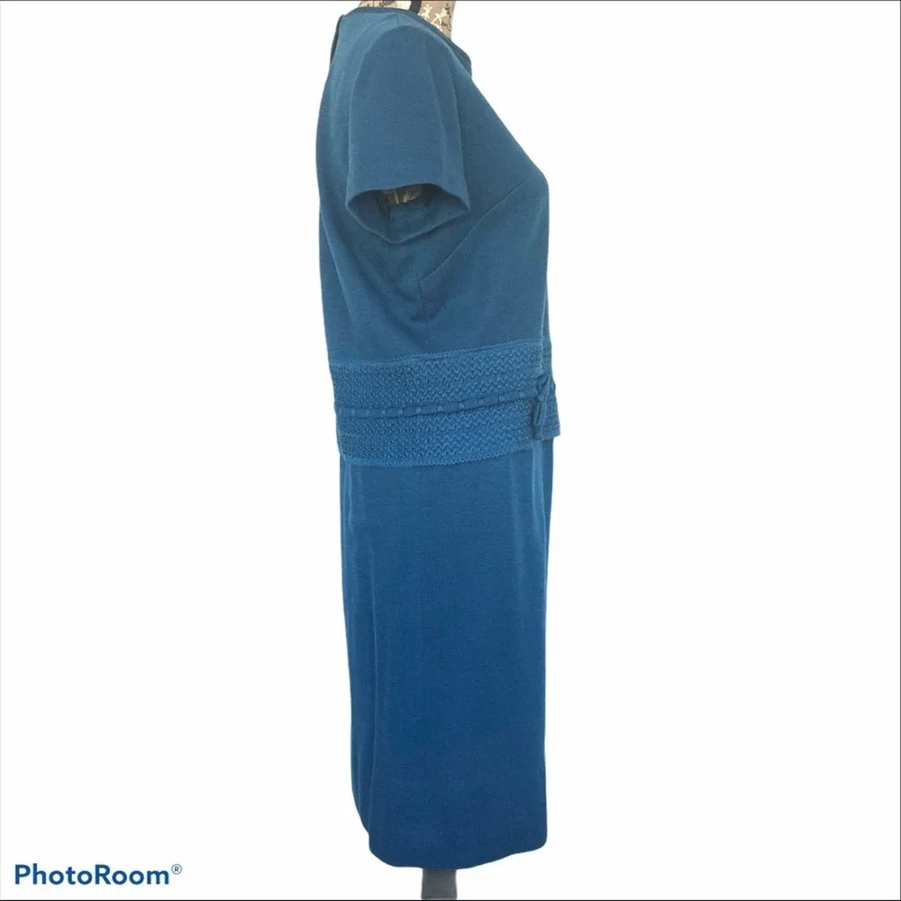 Vintage Henry Rosenfeld Skirt & Top Sweater Knit 50's Outfit Matching Set Blue - Picture 6 of 16